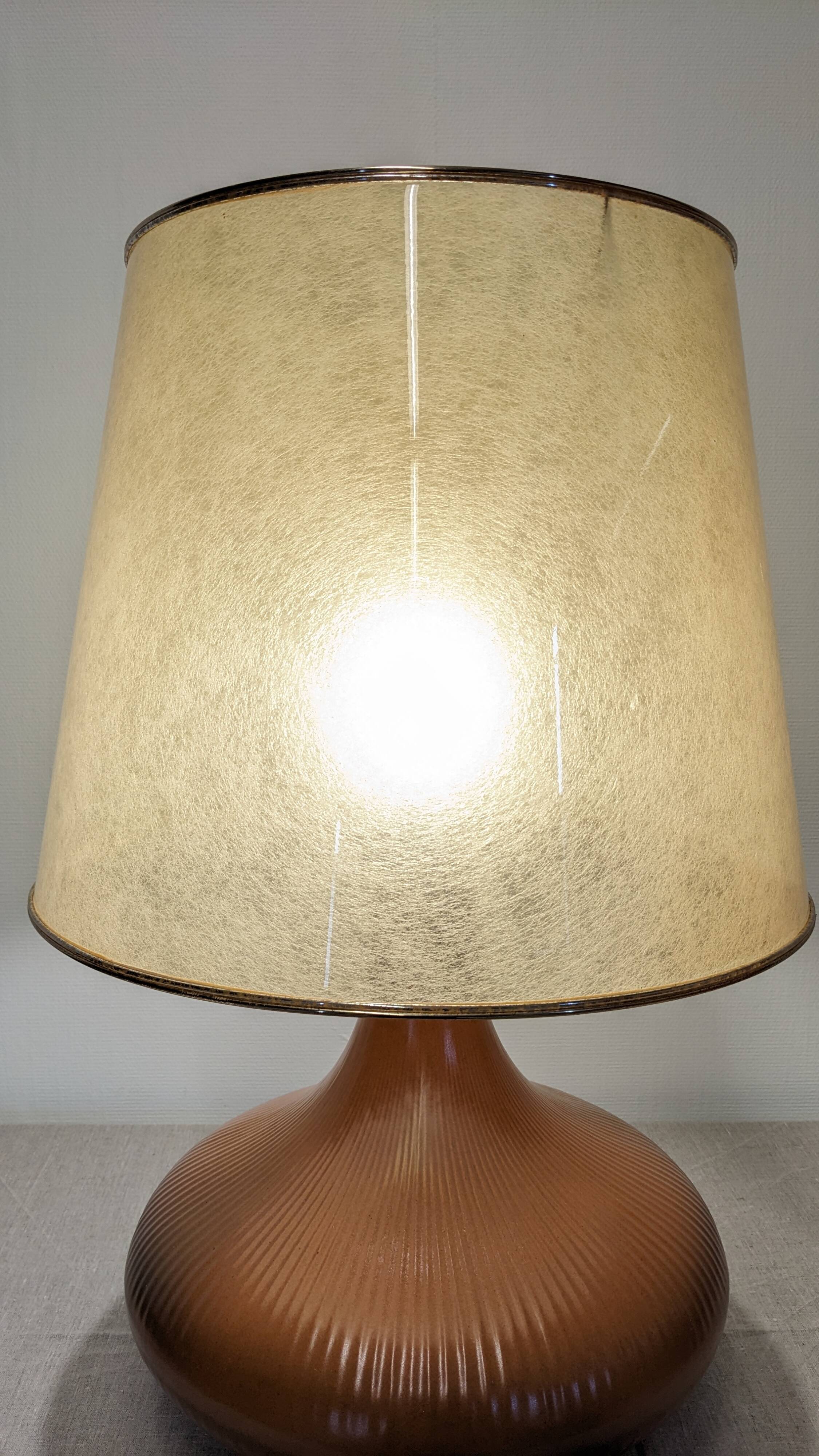 Lampe de salon XL en ceramique vernissée, France vers 1970