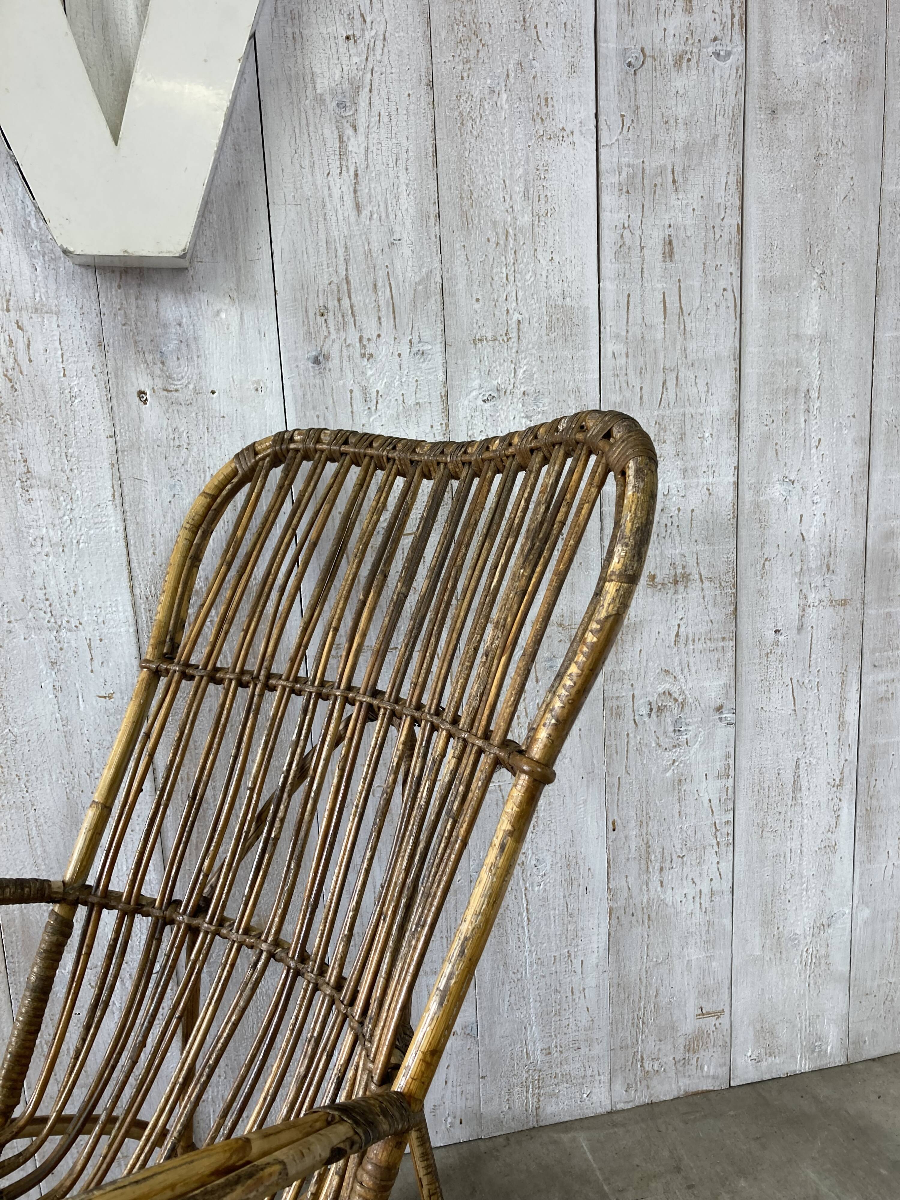 Vintage rattan rocking chair