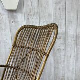Rocking- chair en rotin vintage