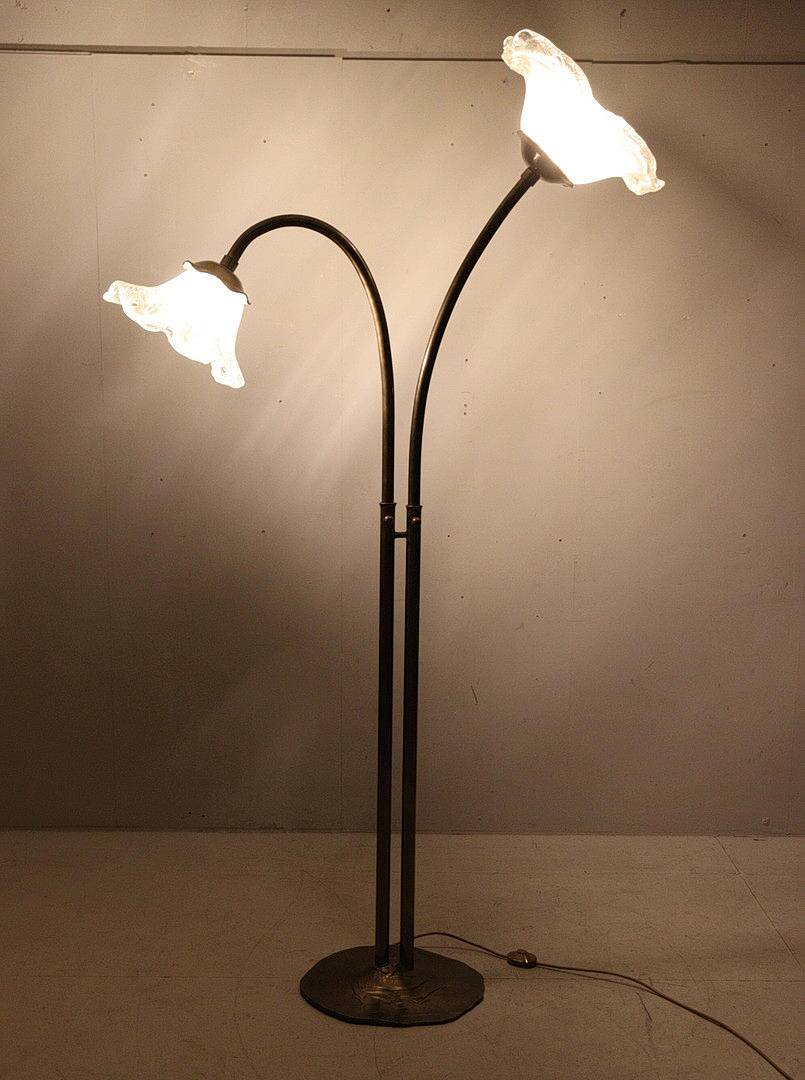 Lothar Klute. Attributed. Brutalist floor lamp by Lothar Klute, Germany, 1980s.