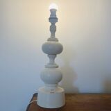 Large turned wooden lamp base