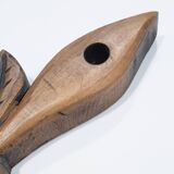Hand carved wooden pear mirror