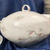 Vintage service porcelain Limoges 37 pieces france limoges unic beige gray gold