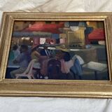 Oil painting signed canvas dimensions: height -32.5 cm - width 42 cm -
