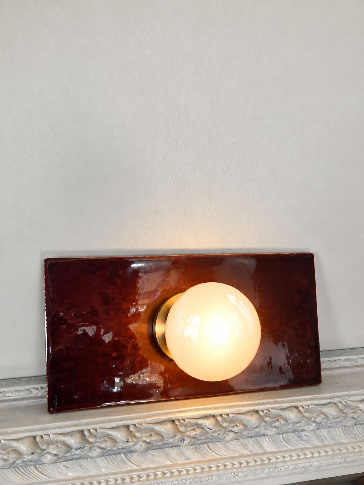 Ceramic zellige wall lamp