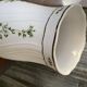 White and green porcelain vase from Holhaza, Hungary, 1980s, floral pattern and gold trim.