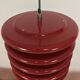 Scandinavian-style space age metal hanging lamp, red