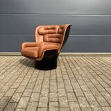 Joe Colombo Elda Longhi chair in cognac leather in new condition!