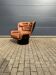 Chaise Joe Colombo Elda Longhi en cuir cognac à l'état neuf !