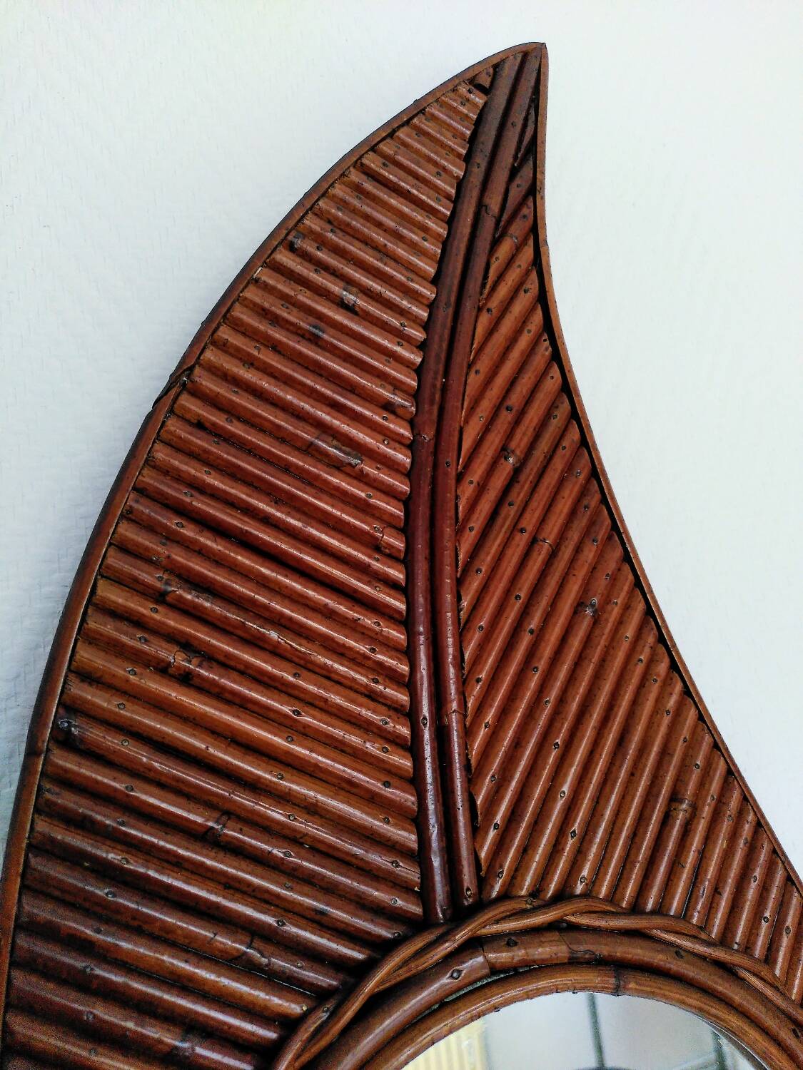 Paire de miroirs en rotin, 1960