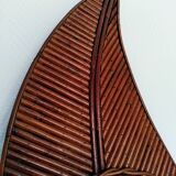 Paire de miroirs en rotin, 1960