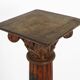 Antique carved wood Corinthian Column or pedestal, France ca. 1890