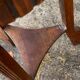 Saddle door plant in chiseled wood and marble art deco
