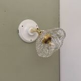 Vintage chiseled glass lampshade wall light - tableware collection -