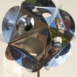 Vintage Sputnik chrome metal lamp 70s
