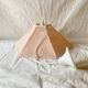 Suspension en cannage vintage - corde rose