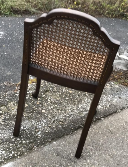 Vintage Wood & Cane Lounge Chair, 1950s