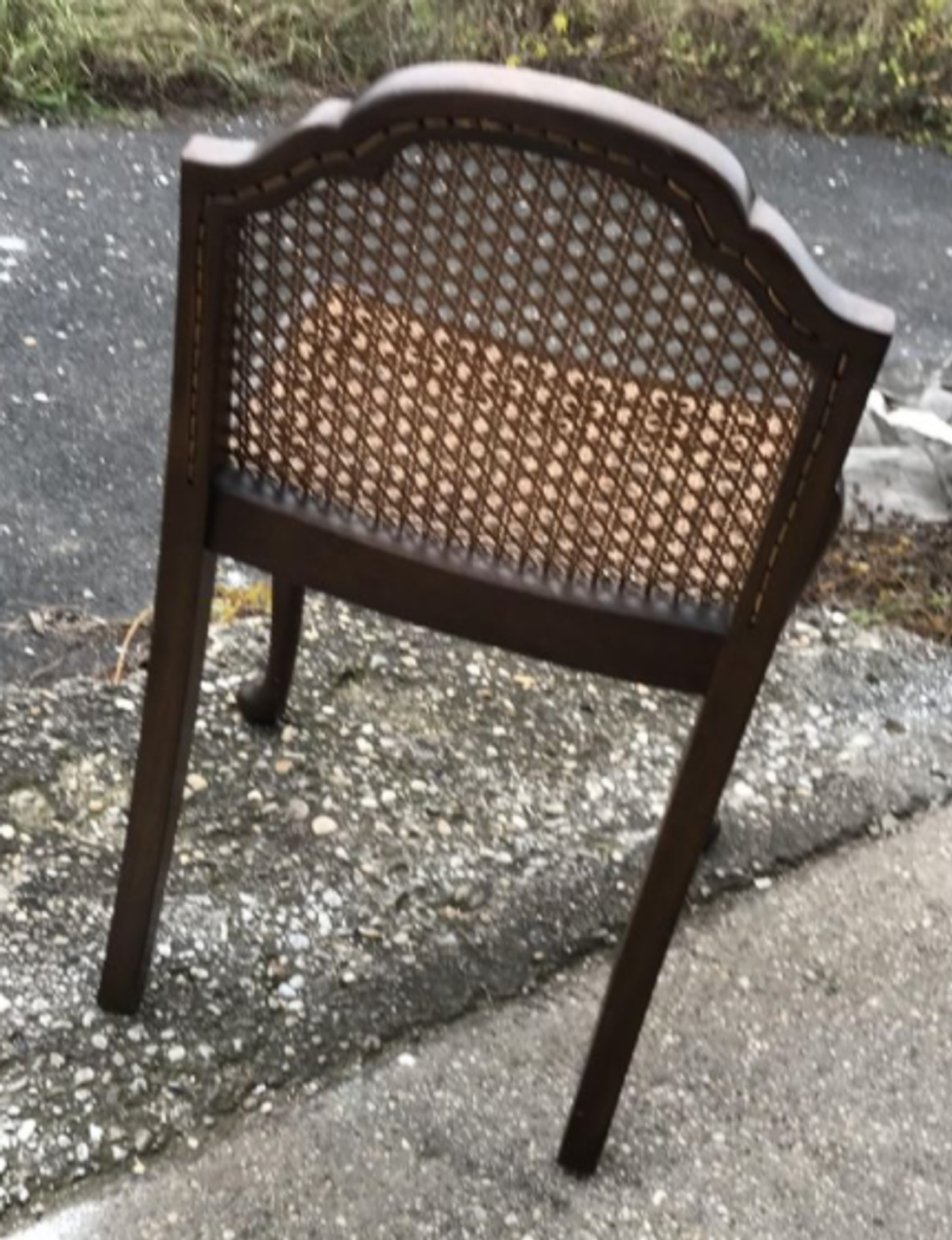 Vintage Wood & Cane Lounge Chair, 1950s