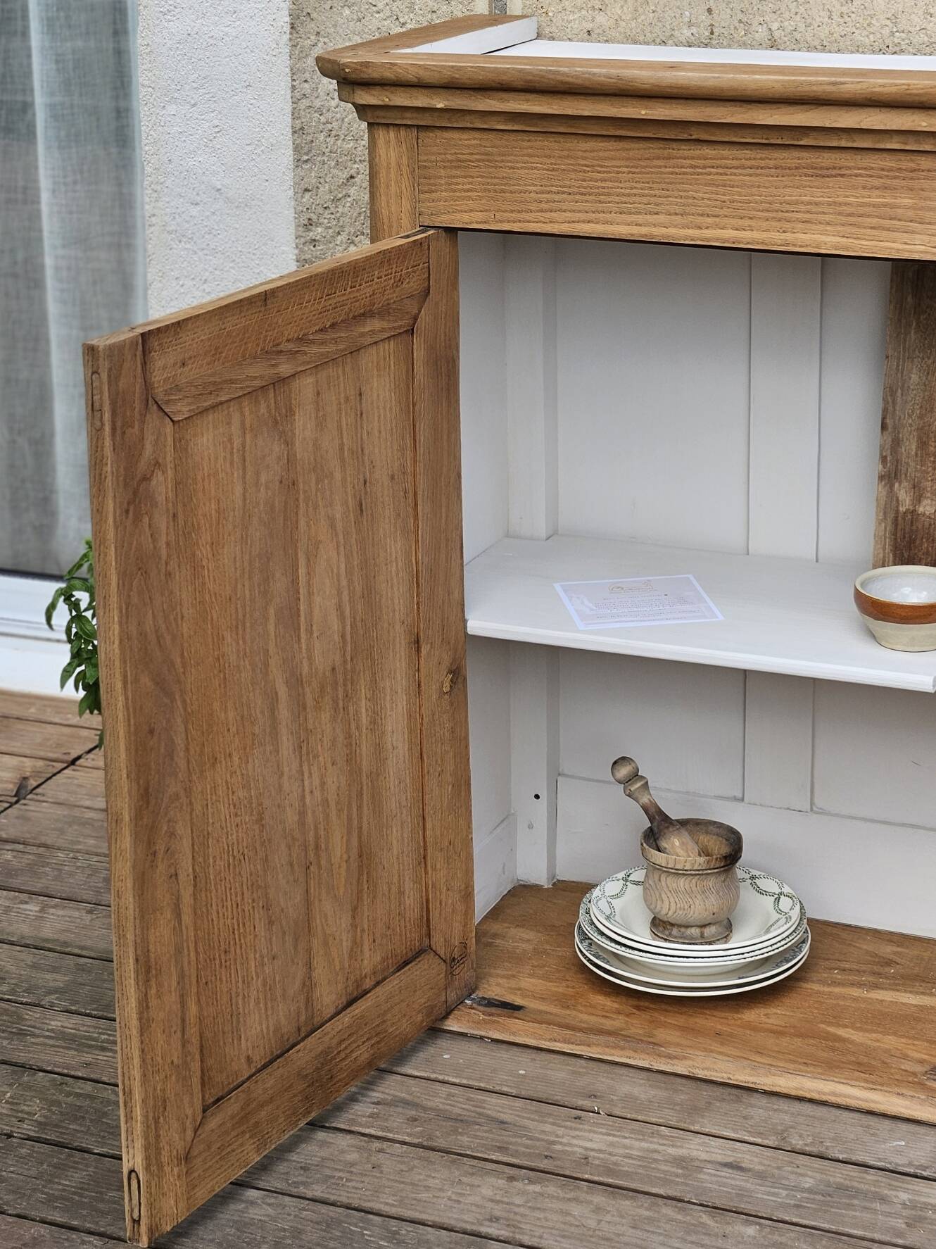 Solid oak sideboard top, hade made creation | elea