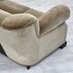 1960s, Danish 3-seater sofa, green furniture velour, oak wood legs.