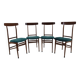 1960s Set Of Four Mahogany Dining Chairs, Italy