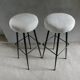 Pair of high metal bar stools, 1960s