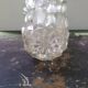 Old transparent molded glass vase bubble shape vintage decoration