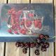 Oil on panel by sens-olive "the cherries ", 20th