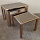 Series of 3 Belgo Chrom trundle tables from the 70s