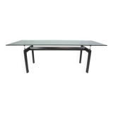 Table à manger en verre Le Corbusier TaLe Corbusier Table à manger en verre 'LC6ble 'LC6' pour Cassina, Italie 1970