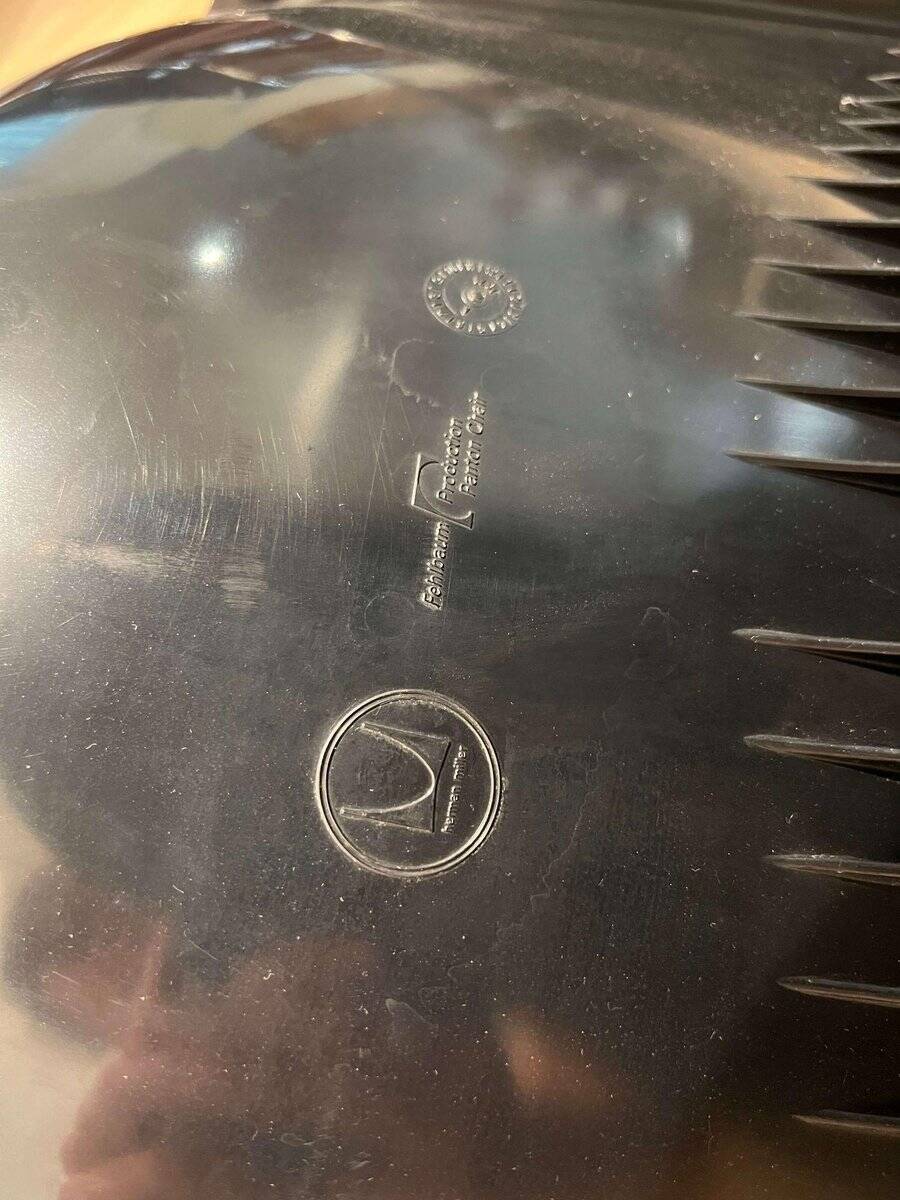 Panton Cantilever Chair in Black Pu by Verner Panton, Germany, 1971