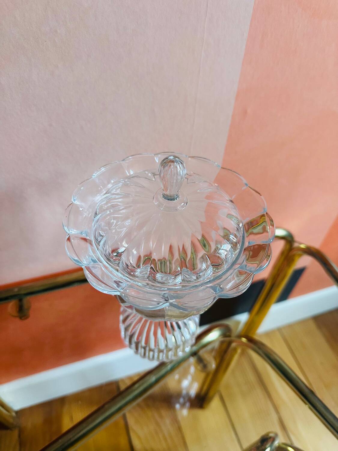Antique glass bonbonnière