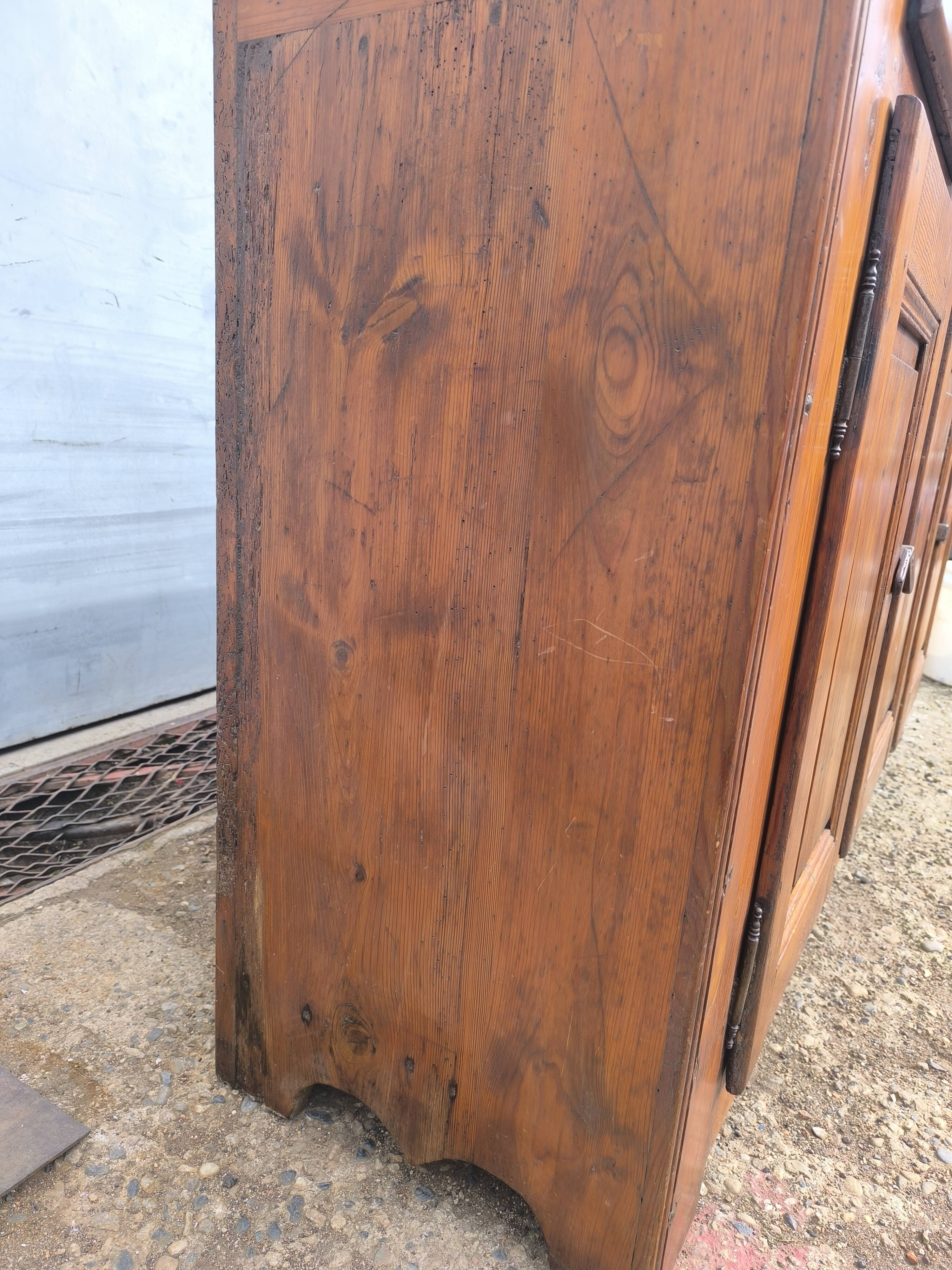 Vintage rustic Parisian sideboard with 3 doors and 3 drawers
