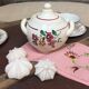 Old sugar bowl with floral decoration Made in France Sarreguemines