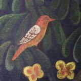 Painted canvas depicting lush nature. Contemporary work.