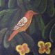 Painted canvas depicting lush nature. Contemporary work.