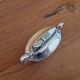 Silver Match table lighter in silver-plated metal with fluted base - Louis XVI