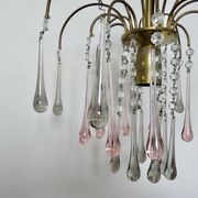 Crystal chandelier "water drop" in Murano glass, Italy