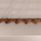 Wall coat rack 6 wooden hooks 1900s