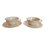 Sarreguemines porcelain tea cups
