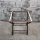 Folding table with floral marquetry