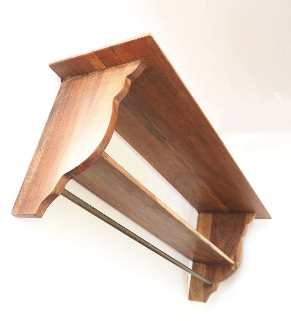 Wooden kitchen shelf