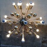 Floor lamp in gold metal of the 1960s