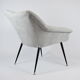 Fauteuil vintage "coquille", rembourré, Allemagne, années 60, tissu gris