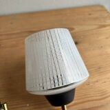 Pair of vintage glass/metal wall lights / circa 1950s 1960s