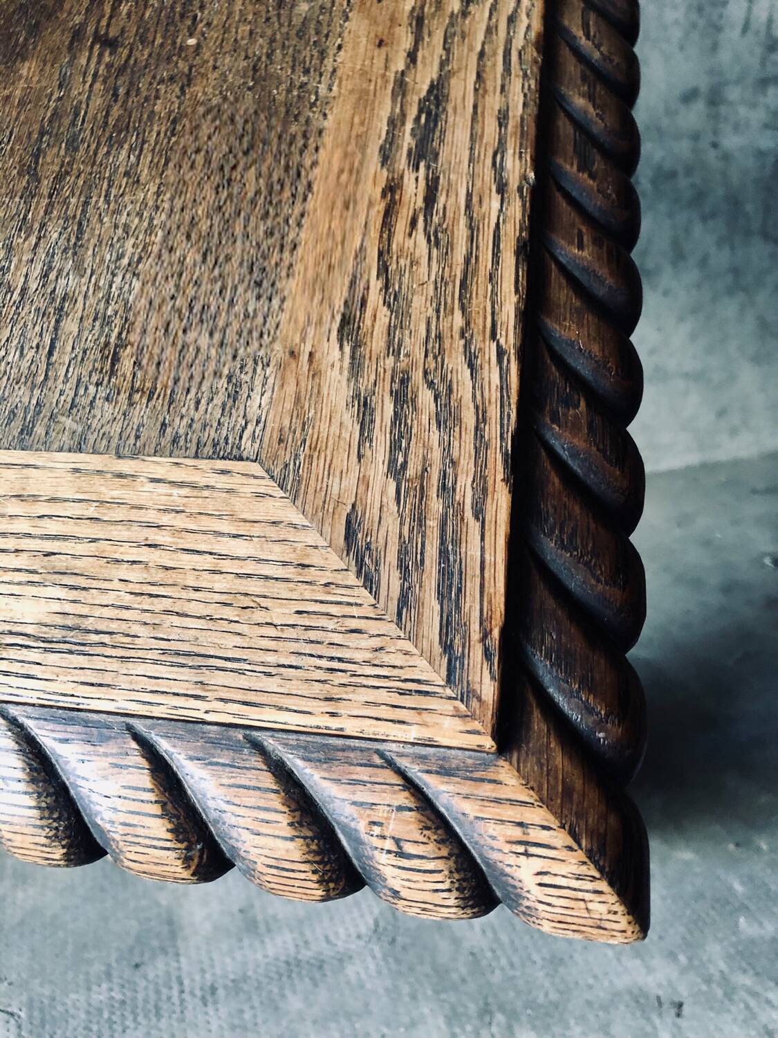 Brutalist oak coffee table 1940-50