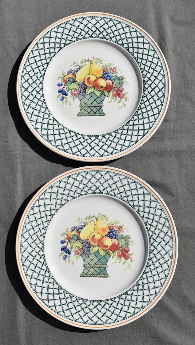 6 flat plates Villeroy & Boch basket model