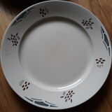 Assiettes plates motif art déco ensemble de 4