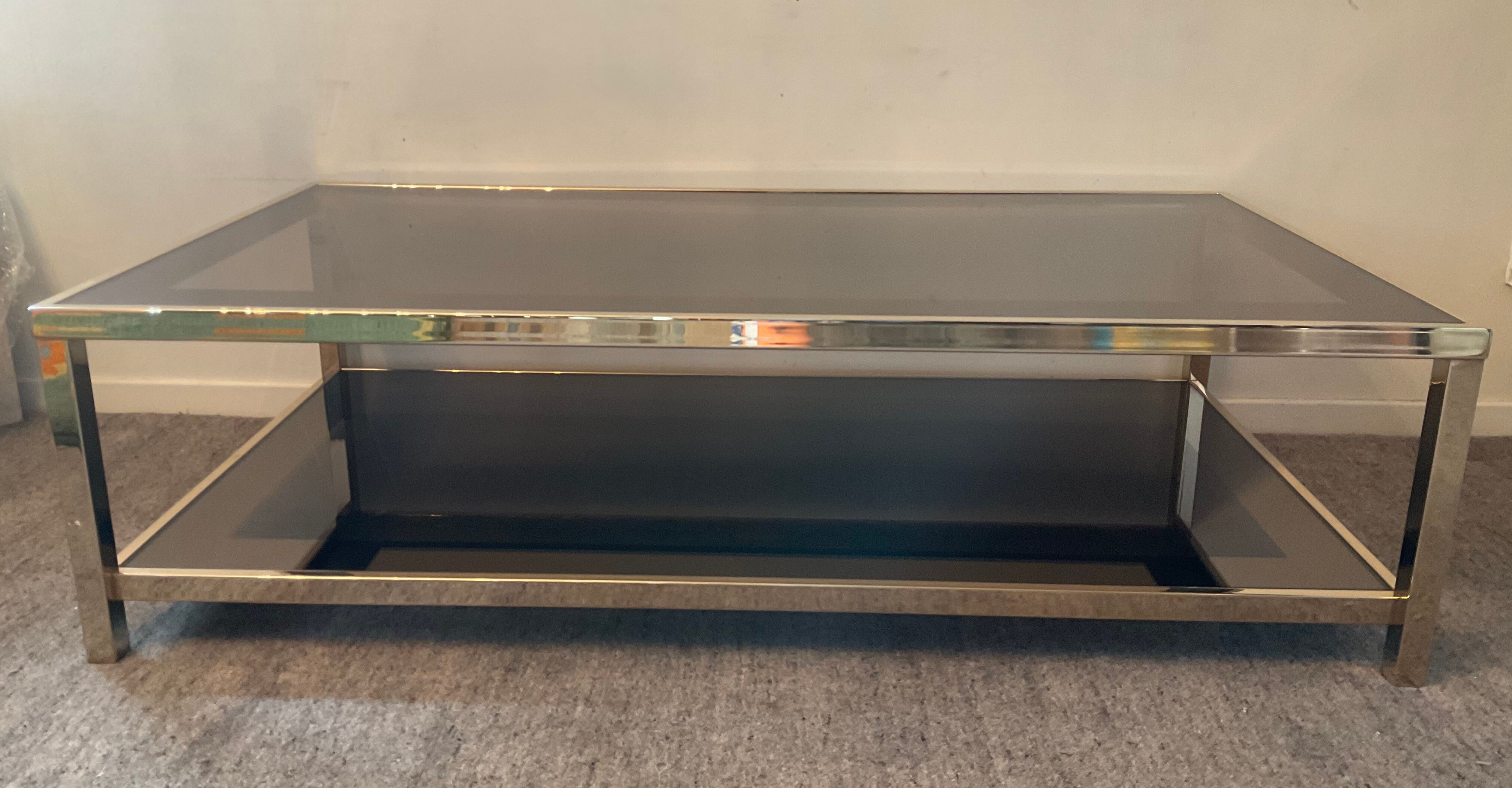 Belgo Chrom fine gold 23ct coffee table from the 70s