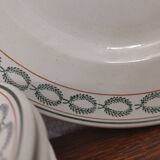 Set of 8 flat plates earth of iron st Amand n°6009
